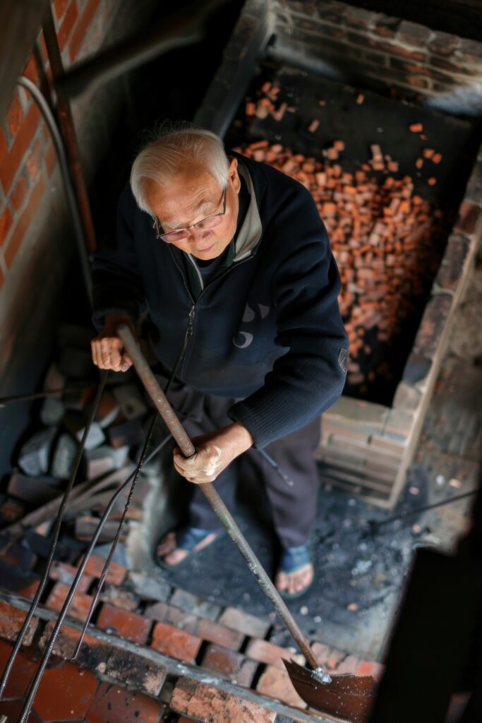 man engaged household tasks scenery